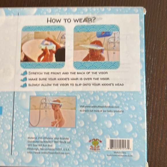 NWT Walnut Tree Infant Love Baby Essential Shower Cap Hat for Bath Time! - Picture 4 of 8